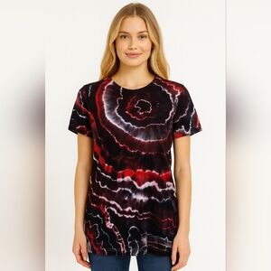 Fire Night Ladies Large Geode Style Tie Dye T-Shirt